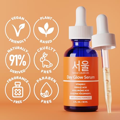SeoulCeuticals Korean Skin Care 20% Vitamin C Serum for Face + - Product Imagery