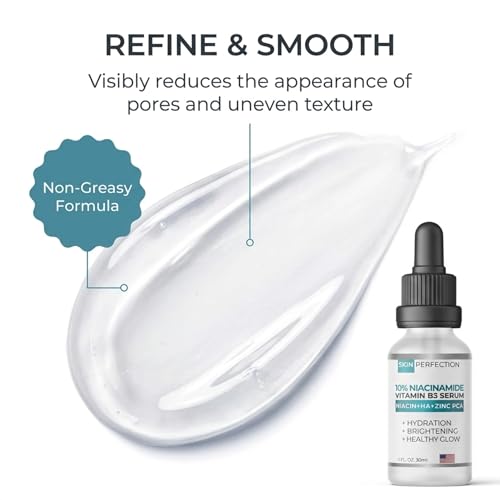 Niacinamide Serum for Face 10% with Zinc, Dark Spot & Pore, 1 oz - Product Imagery