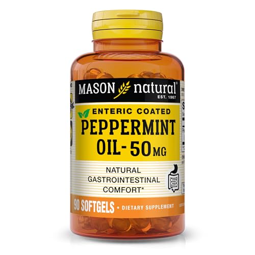 MASON NATURAL Peppermint Oil 50 mg Enteric Coated Softgels, 90 - Product Imagery