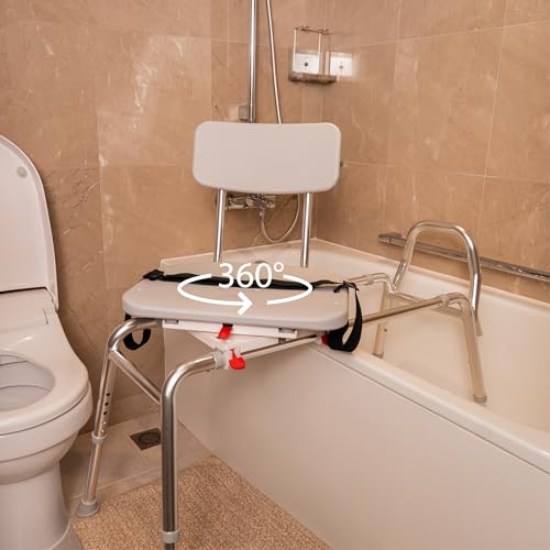 Tub Transfer Bench with Swivel Seat, for Elderly & Disabled, - Product Imagery