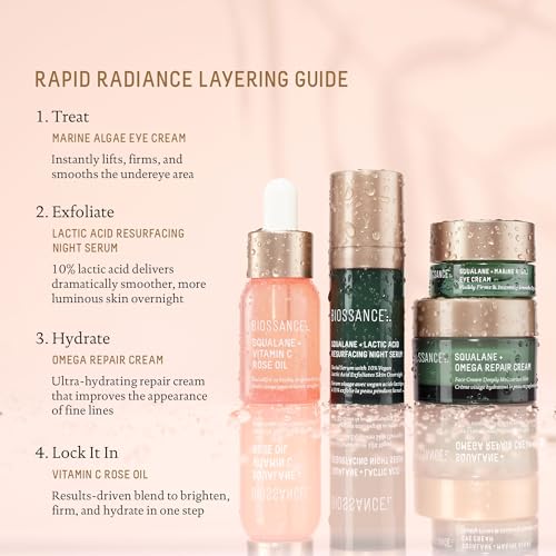 BIOSSANCE Rapid Radiance Set - Clean Skincare Gift for Glowing - Product Imagery