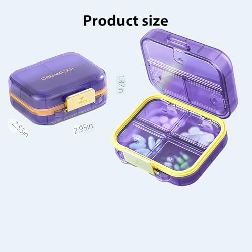 Portable Travel Pill Organizer Weekly Pill Case Waterproof Box - Product Imagery