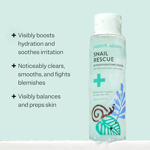 Peach Slices - Snail Rescue Blemish Busting Toner (4.05 oz) - - Product Imagery