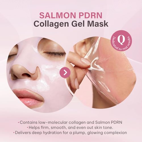 Quasi Salmon PDRN Collagen Mask – Korean Skin care Gel Face Mask - Product Imagery