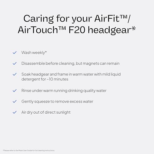 Resmed AirFit/AirTouch F20 Headgear - CPAP Mask Headgear - Frame - Product Imagery