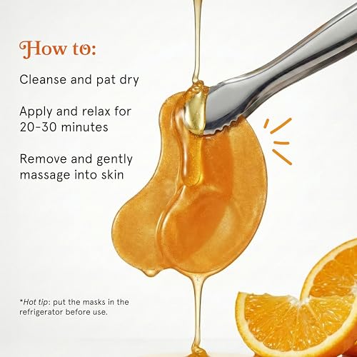 LE GUSHE Vitamin C Eye Patches with Collagen and Snail Mucin, - Product Imagery