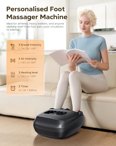 EaseZen Shiatsu Foot Massager Machine with Heat & Remote, 2026 - Product Imagery