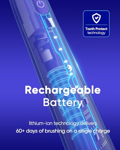 MySmile DY156 Electric Toothbrush for Adults with 3 Brush Heads - Product Imagery