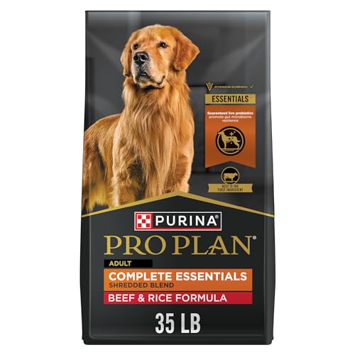 Purina Pro Plan Complete Essentials Beef & Rice Dry Dog Food, 35 - Product Imagery