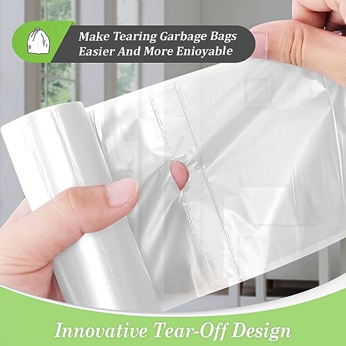 Teivio Clear Trash Bags 5 Gallon 330 Count Unscented Kitchen - Product Imagery