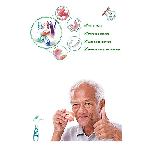 3 Pcs Denture Cleaning Brush Portable Cleaning Brush False Teeth - Product Imagery