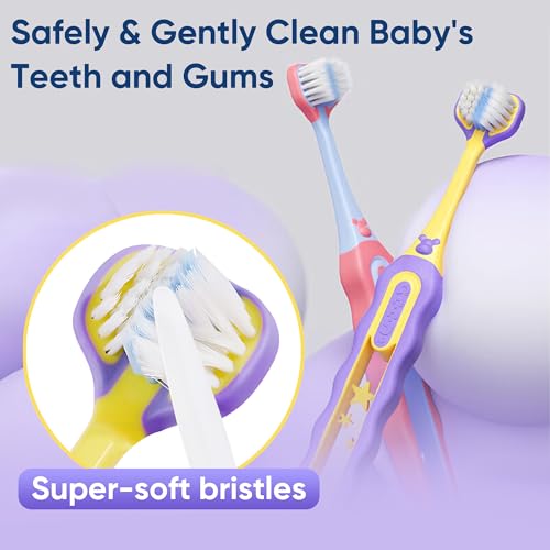 EASICUTI Soft Toddler Toothbrushes, Efficient 3 Sided - Product Imagery