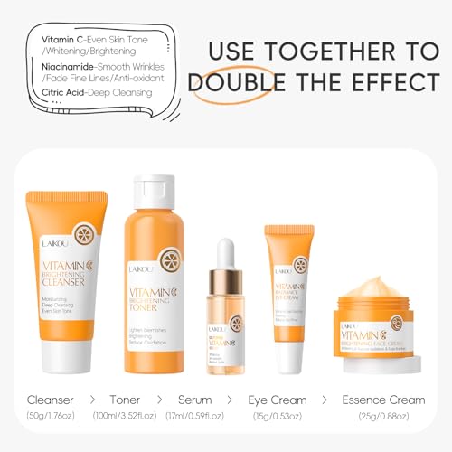 Vitamin C Skincare Set,Face Skin Care Set for Women,Vitamin C - Product Imagery