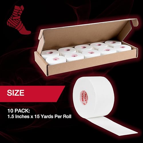Mueller Sports Medicine Premium Athletic Tape, 10 Pack, White - - Product Imagery