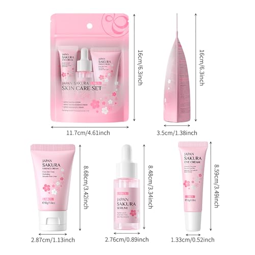 LAIKOU Skin Care Set JAPAN SAKURA Beauty Gift Sets Skin Care Kit - Product Imagery