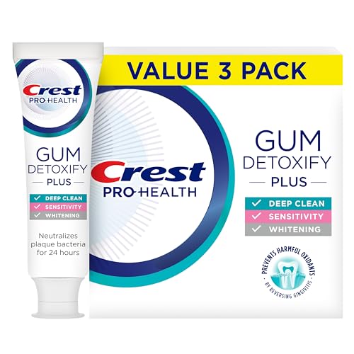 Crest Pro-Health Gum Detoxify Plus Toothpaste 4.5 oz Pack of 3 - - Product Imagery