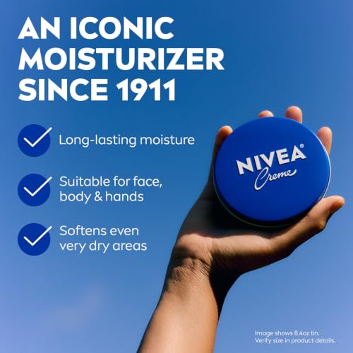 NIVEA Creme Body, Face and Hand Moisturizing Cream, 13.5 Oz Tin - Product Imagery