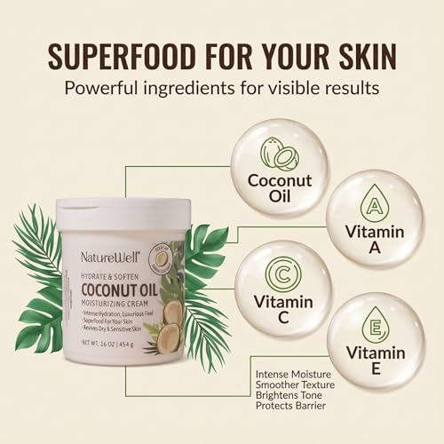 NATURE WELL Coconut Oil Moisturizing Cream for Dry Skin – Deep - Product Imagery