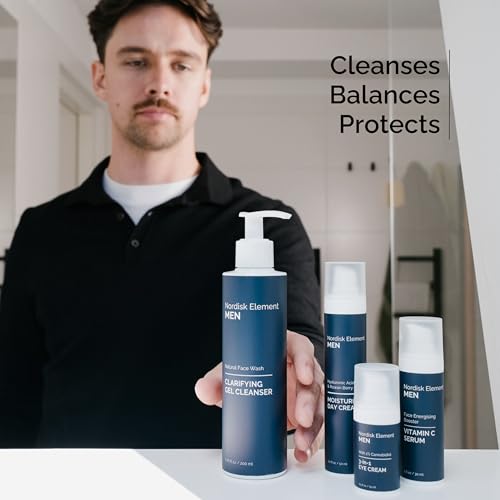 Nordisk Element Men’s Face Wash – Clarifying Gel Cleanser with - Product Imagery