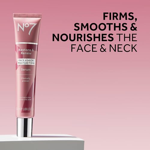 No7 Restore & Renew Sculpting Face & Neck Serum, 2.5 Fl Oz - Product Imagery