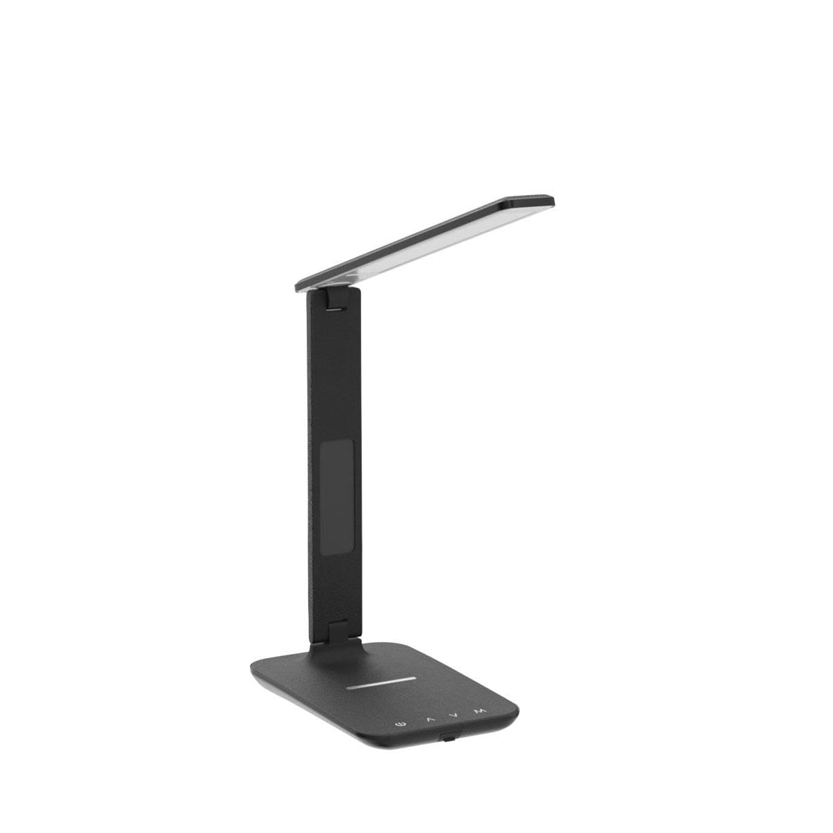 XIZDDL LED Desk Lamp with Wireless Charger, Suitable for Home, Office Dimmable, with USB Charging Port, Built-in Clock, 