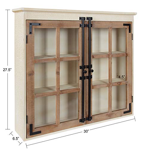 Kate and Laurel Hutchins Decorative Farmhouse Wood Wall Cabinet, - Product Imagery