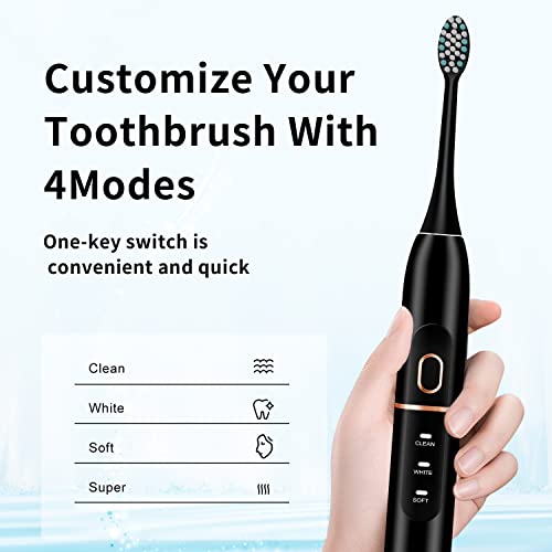 kingheroes Electric Toothbrush Set, Comes with 8 Brush Heads & - Product Imagery