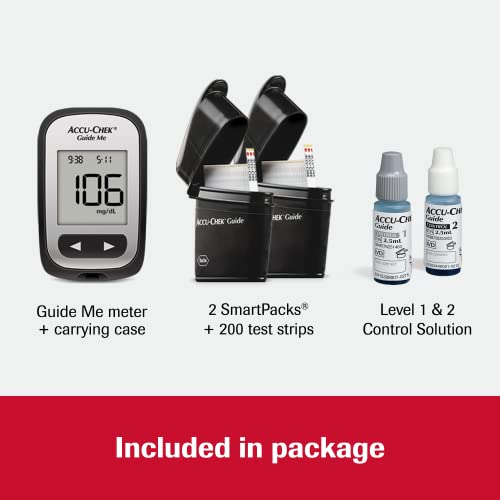 Accu-Chek Guide Me Glucose Monitor Kit for Diabetic Blood Sugar - Product Imagery