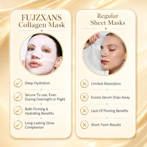 Bio-Collagen Real Deep Mask, 8 Count, Overnight Hydrogel Face - Product Imagery