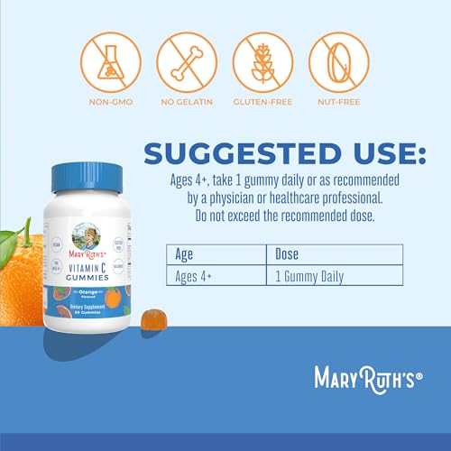 MARYRUTH'S Vitamin C Gummies for Adults & Kids, Immune Support, - Product Imagery