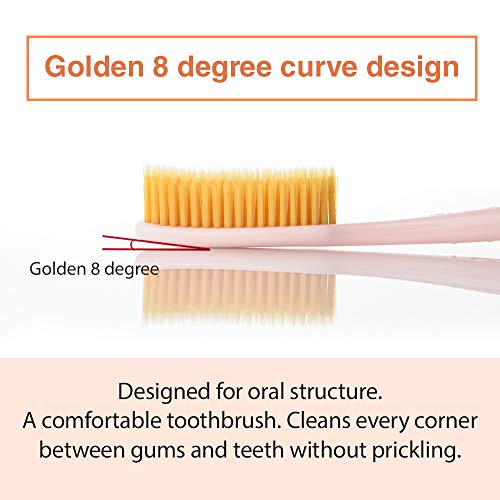 WANGTA Toothbrush 4pcs, Twice as Wide as Regular Brush Head, - Product Imagery
