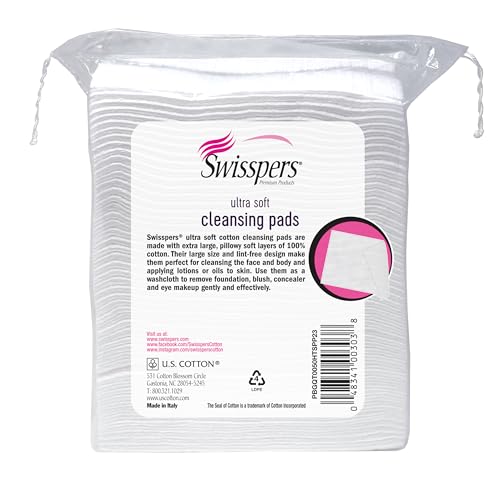 Swisspers Refresh and Reset Facial Cleansing Cotton Pads-100% - Product Imagery