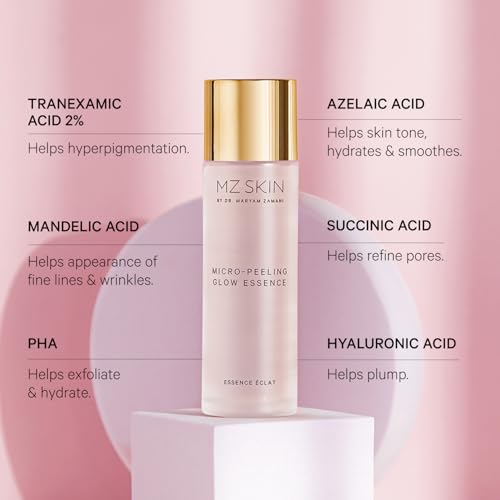 MZ SKIN Micro-Peeling Glow Essence | Daily Exfoliating Toner - Product Imagery