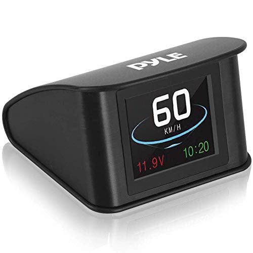 Pyle Universal Vehicle Smart HUD Display - 2.6" Digital Mini Car Dashboard Heads Up Windshield Speedometer Projector