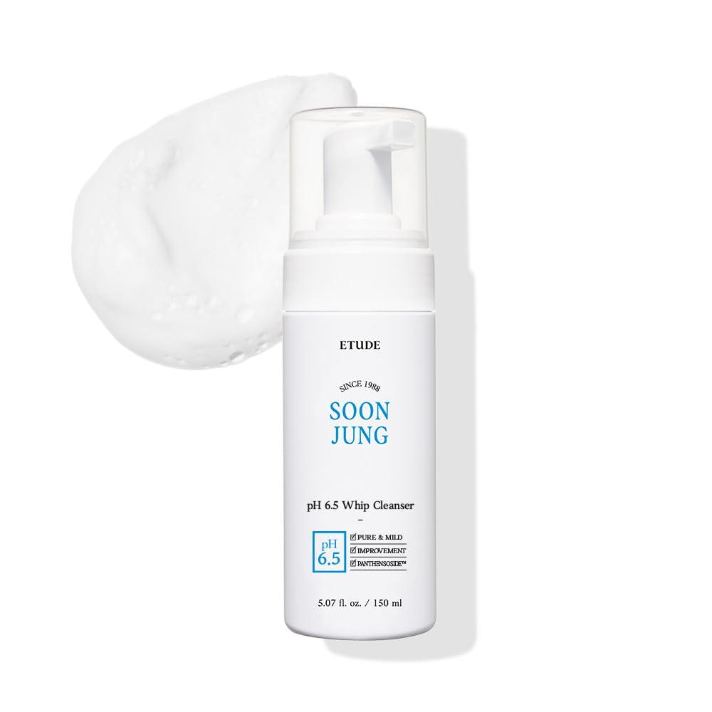 ETUDE SoonJung pH 6.5 Whip Face Cleanser for Sensitive Skin, - Product Imagery