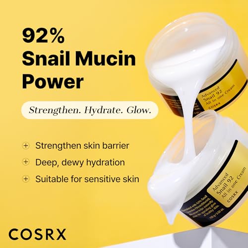 COSRX Snail Mucin 92% Face Moisturizer for Soft & Glowy Skin, - Product Imagery