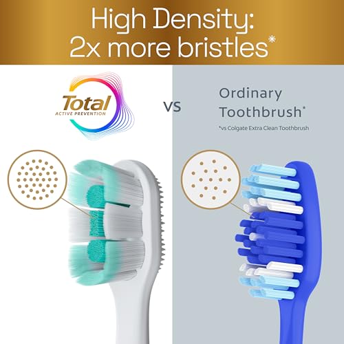 Colgate Total Foaming Clean Toothbrush, Soft, White, 2 Pack - Product Imagery
