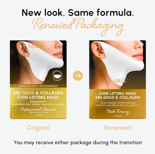 MAREE V Line Lifting Mask with 24K Gold – Deep Collagen Face - Product Imagery