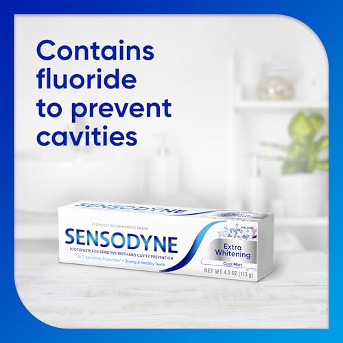 Sensodyne Extra Whitening Cool Mint Toothpaste - 4 Ounces, Pack - Product Imagery