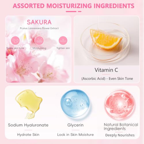 Sakura Skin Care Set for Kids & Teens Girls,15PCS Girls Daily - Product Imagery