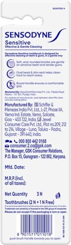 Sensodyne Sensitive Toothbrush Soft Sensitive Teeth, 3 Count - Product Imagery