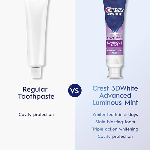 Crest 3D White Advanced, Teeth Whitening Toothpaste for Adults, - Product Imagery