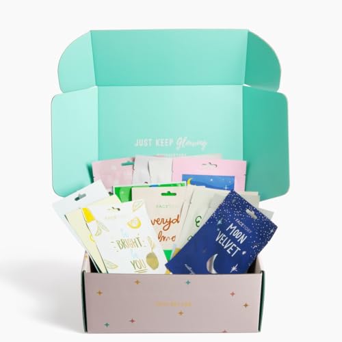FACETORY Korean Face Mask Gift Set in Stylish Box, 15 Count - Product Imagery