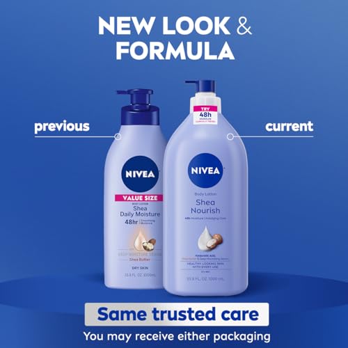 NIVEA Shea Nourish Body Lotion with Shea Butter & Hyaluronic - Product Imagery