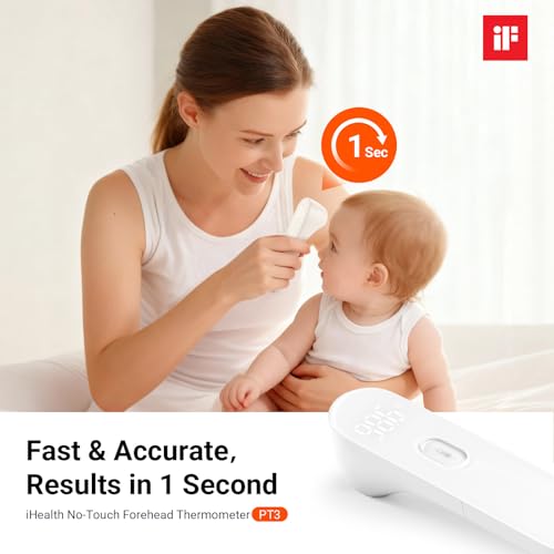 iHealth No-Touch Forehead Thermometer for Adults, Kids, Babies - Product Imagery