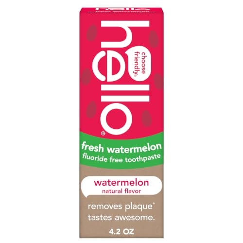 hello Kids Fluoride Free Toothpaste, Fresh Watermelon, 4.2 oz - Product Imagery