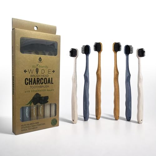 Pursonic Wide Head Toothbrush Set with Cedarwood Wooden Handle & - Product Imagery