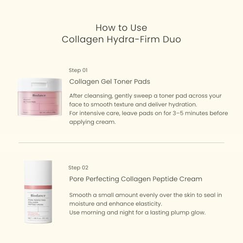 BIODANCE Collagen Hydra-Firm Routine Duo: Collagen Toner Pads & - Product Imagery
