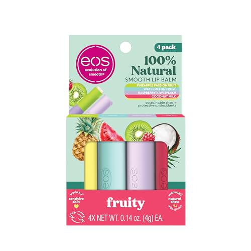 eos 100% Natural Lip Balms- Coconut Milk, Pineapple - Product Imagery