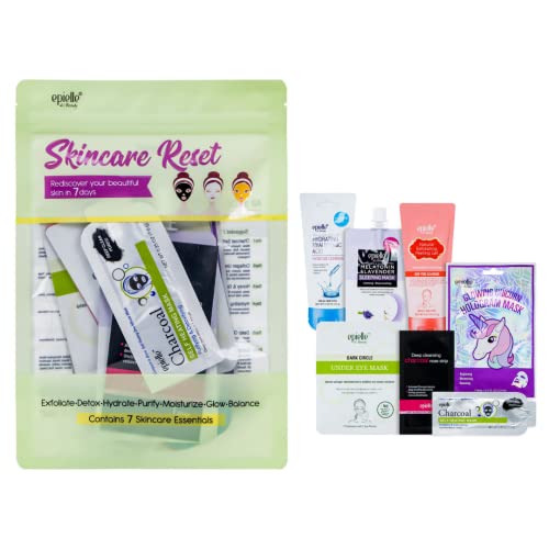 Epielle Skincare Reset Kit, 7 Home Spa Essentials, Exfoliating, - Product Imagery